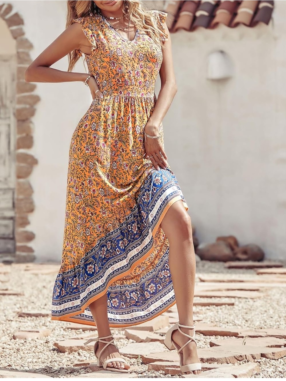 Women’s XL high low floral summer dress